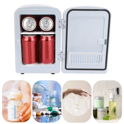 Mini Frigo 36W 4L Capacità 6Lattine Portatile Viaggio Auto Frigorifero Raffrescatore e - Immagine 1 di 4