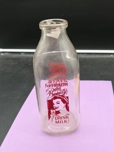 Pine State Creamery Embossed Pint Raleigh NC North Carolina Milk Bottle Dairy - Picture 1 of 7