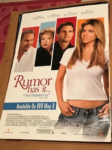 RUMOR HAS IT - KEVIN COSTNER - MOVIE POSTER 27 X 40 B3 NEW - Picture 1 of 1