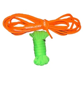 Off White Nike Jordan Chicago Orange Lace Brand New Green Wrapped Authentic Logo - Picture 1 of 4