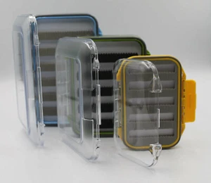 Full Sized, Clear Plastic, Double Sided Premium Fly Box - NEW ! - Picture 1 of 5