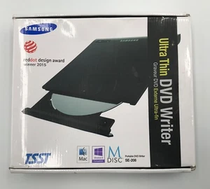 Samsung USB Ultra Thin Portable DVD writer SE-208 for Mac & Windows - Picture 1 of 8