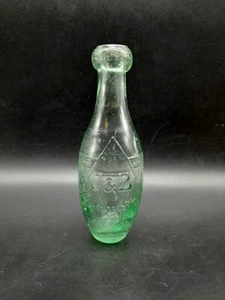 Jewsbury & Brown Victorian Hamilton Bottle c1880's Skittle Flat Bottle Hamilton - Picture 1 of 8