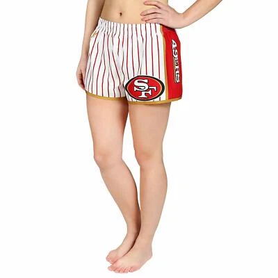 Pantalones cortos a rayas Forever Collectibles NFL para mujer San Francisco 49ers Foto 1 de 2