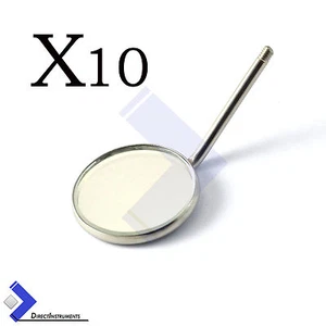 Set 10 Specchio Bocca Ortodontico Dentale n.5 Strumento Ispezione Denti - Foto 1 di 2