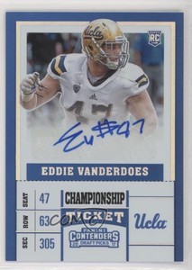 2017 Panini Contenders Draft Picks 1/1 Eddie Vanderdoes #270 Rookie Auto RC a8r