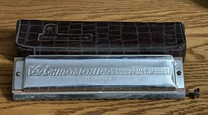 Hohner 64 Chromonica 280 C con custodia made in Germany 4 ottave vintage - Foto 1 di 7