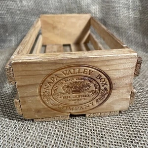 Vintage Napa Valley Wood Cassette Storage Crate Holder - Holds 10 Tapes - Picture 1 of 6