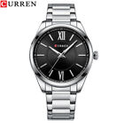Curren Men Steel Watches Simple Dial Wristwatch Steel Strap Male Quartz Watch