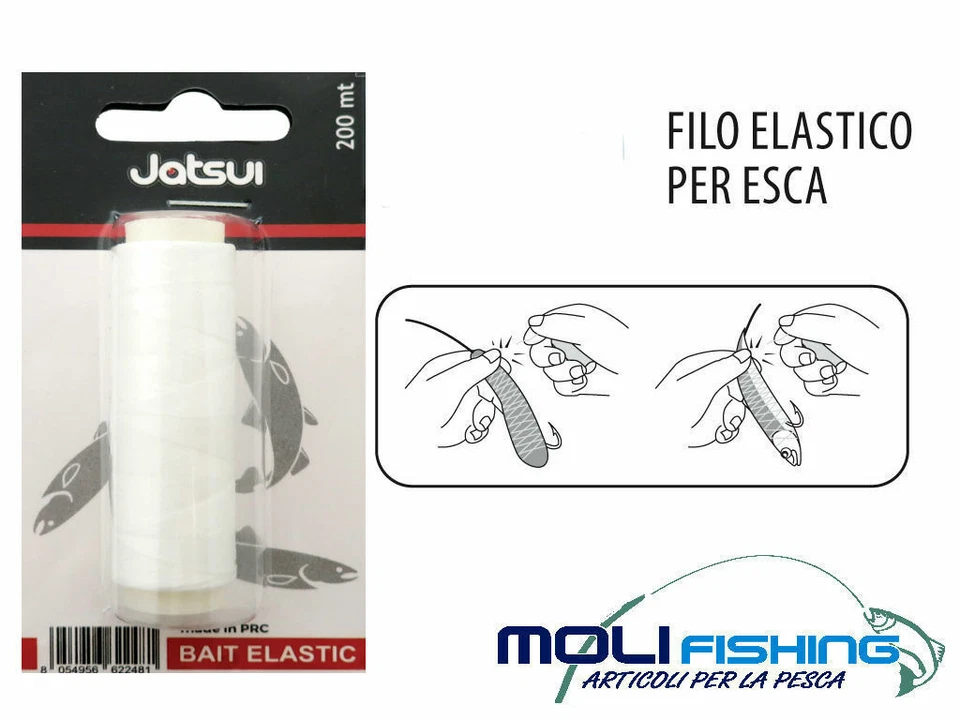 FILO ELASTICO JATSUI 6 DIAMETRI SCELTA PER FISSARE ESCA PESCA SURFCASTING BARCA - Immagine 1 di 1