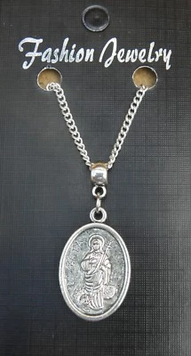 Collar Santa Marta de Betania 18" o 24 Pulgadas Religioso Santo Colgante Dije Foto 1 de 4