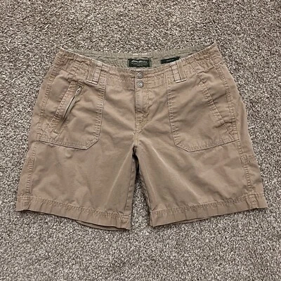 Pantalones Cortos Eddie Bauer Para Mujer 6 Marrón Informal Caqui Chino Algodón Exterior Ajuste Negro Foto 1 de 4