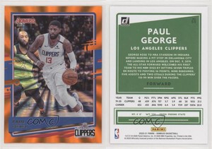 2020-21 Panini Donruss Orange Laser Paul George #55