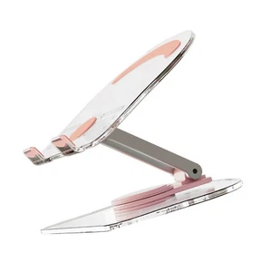 Acrylic Tablet Stand Desktop Foldable Holder 360° Rotation Base Clear Bracket aa - Picture 1 of 6