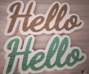 Wooden Hello Signs - Picture 1 of 10