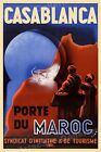 Casablanca Porte Du Maroc 1930s Vintage Style Travel Poster - 20x30