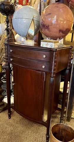 Antique Art Deco Record Cabinet, MCM Cover