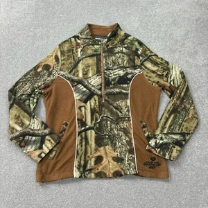 RealTree Jacket Womens Large Green Fleece Camo Hunting USA 90s Outdoors Lady - Picture 1 of 10