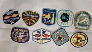8 Vintage Club Bowling Patches Brunswick ABC League 1964-71 WIBC  - Picture 1 of 5