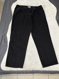 LL Bean Mens Black Straight Denim Jeans Size 40x30 Comfort Waist - Picture 1 of 8