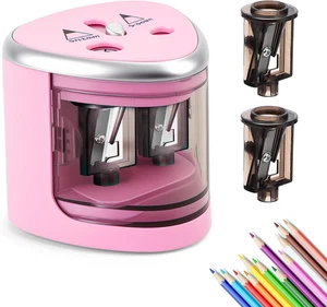 Temperamatite Elettrico in Metallo,Temperino Con Serbatoio Affilatura Manuale Ed - Foto 1 di 7