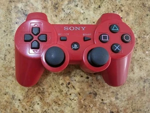 Sony Playstation 3 PS3 DualShock 3 Controller Red Genuine OEM CECHZC2U Read - Picture 1 of 3