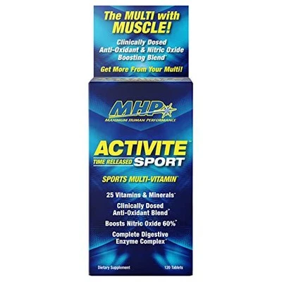 MHP Activite Sport Multi Vitaminas, 25 Vitaminas y Minerales, Óxido Nítrico 120 Foto 1 de 4