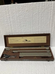 Vintage Keuffel + Esser K+E Leroy Lettering Set Drafting Kit in Orig Wooden Case - Picture 1 of 14