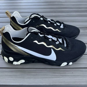 Nike React Element 55 SE Negro Metálico Dorado Zapatos Para Hombres Talla 10.5 UCF KNIGHTS - Imagen 1 de 7