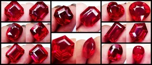 Natural Red Ruby Mixed Shape 16+ Ct Certified Pair Loose Gemstone With Free Gift - Picture 1 of 36