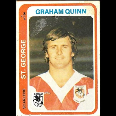 1979 Scanlens Rugby League NRL Card 004 Graham Quinn - St George Dragons - image 1 of 2