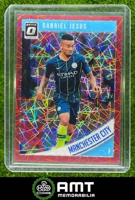2018 Panini Donruss #38 Gabriel Jesus Optic Red Velocity 2/50 Manchester City - Image 1 of 3