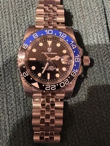 PAGANI DESIGN 1662 Men GMT Automatic Diver Luxury Sapphire 100M Waterproof Watch - Picture 1 of 4