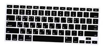  Korean Silicone Keyboard Cover Skin for MacBook Old Air 13,for MacBook Black - Image 1 of 4
