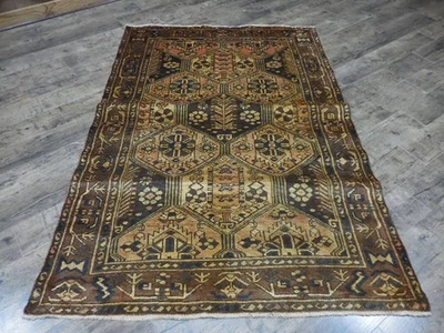 Alfombra turca tribal anatolia geométrica hecha a mano turca de colección 4,6 x 6,8 pies Foto 1 de 4