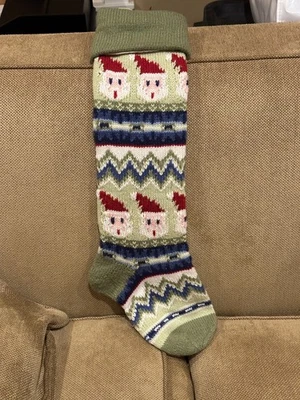 Medias Pottery Barn Kids Classic Fair Isle de lana tejida SANTA Navidad XL 2008 Foto 1 de 4