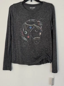 NWT MUDD DREAMCATCHER HORSE GIRLS SIZE XL (14/16) LONG SLEEVE RUCHED SHIRT - Picture 1 of 3