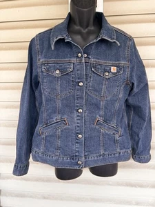 Carhartt Women's Denim Jacket Size Large RN #14806 W J001 F10 Cowgirl Excellent - Picture 1 of 12