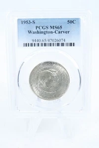 1953-S PCGS MS65 Washington-Carver Classic Commemorative Half Dollar 50C - Picture 1 of 2