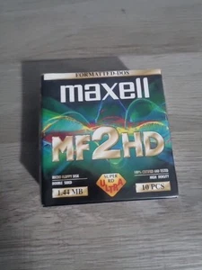 Boîte de 10 disquettes MAXELL MF2HD 1,44 Mo 3,5" - Boîte neuve et scellée - Photo 1/5
