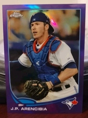 J.P. ARENCIBIA  2013 Topps Chrome Retail Purple Refractor parallel #42 Blue Jays - Image 1 of 2