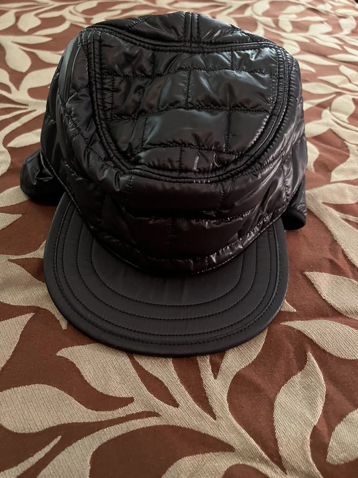 Patagonia Quilted Nano Puff Earflap Cap Hat Black Large Winter Insulated - Image 1 of 4