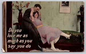 Postcard Comic Do You Love Me as Much As You Say You Do - Picture 1 of 2
