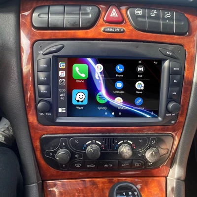 64G CarPlay Car Stereo Android 14 For Mercedes Benz C W203 W209 CLK320 Radio GPS - Image 1 of 4