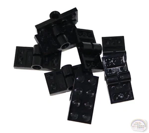 LEGO Technic - 8-Pcs, 2x4 Plate w/ Pin Holes - Black - New - (EV3, 26599) - Picture 1 of 4