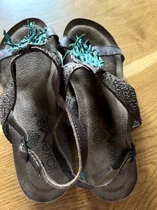 Damen Sandalen 40 braun/petrol Leder /Ledersohle angenehmer Tragekomfort Take me - Bild 1 von 7