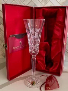 Neu im Karton Waterford Lismore drei französische Hühner 12 Tage Weihnachten Champagnerflöte - Bild 1 von 7