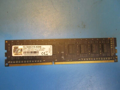 G.SKILL 4GB 1 X 4GB PC3-12800 DDR3 NON-ECC 240 PIN F3-1600C11S-4GNS - Image 1 of 3