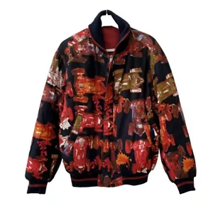 ICEBERG Reversible Bomber Jacket 90s Size 50 IT ( L / XL ) Nylon Retro #Z38 - Picture 1 of 13
