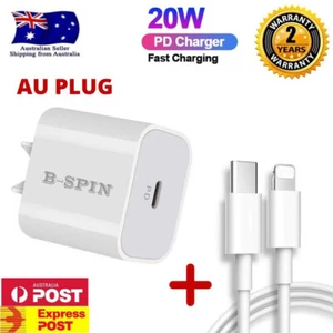 20W USB Type-C Wall Adapter Fast Charger PD Power For iPhone 17 16 15 14 13 12 - Picture 1 of 23
